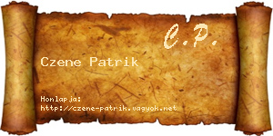 Czene Patrik névjegykártya