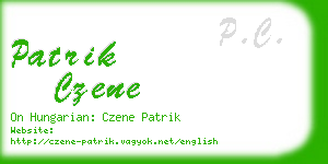 patrik czene business card